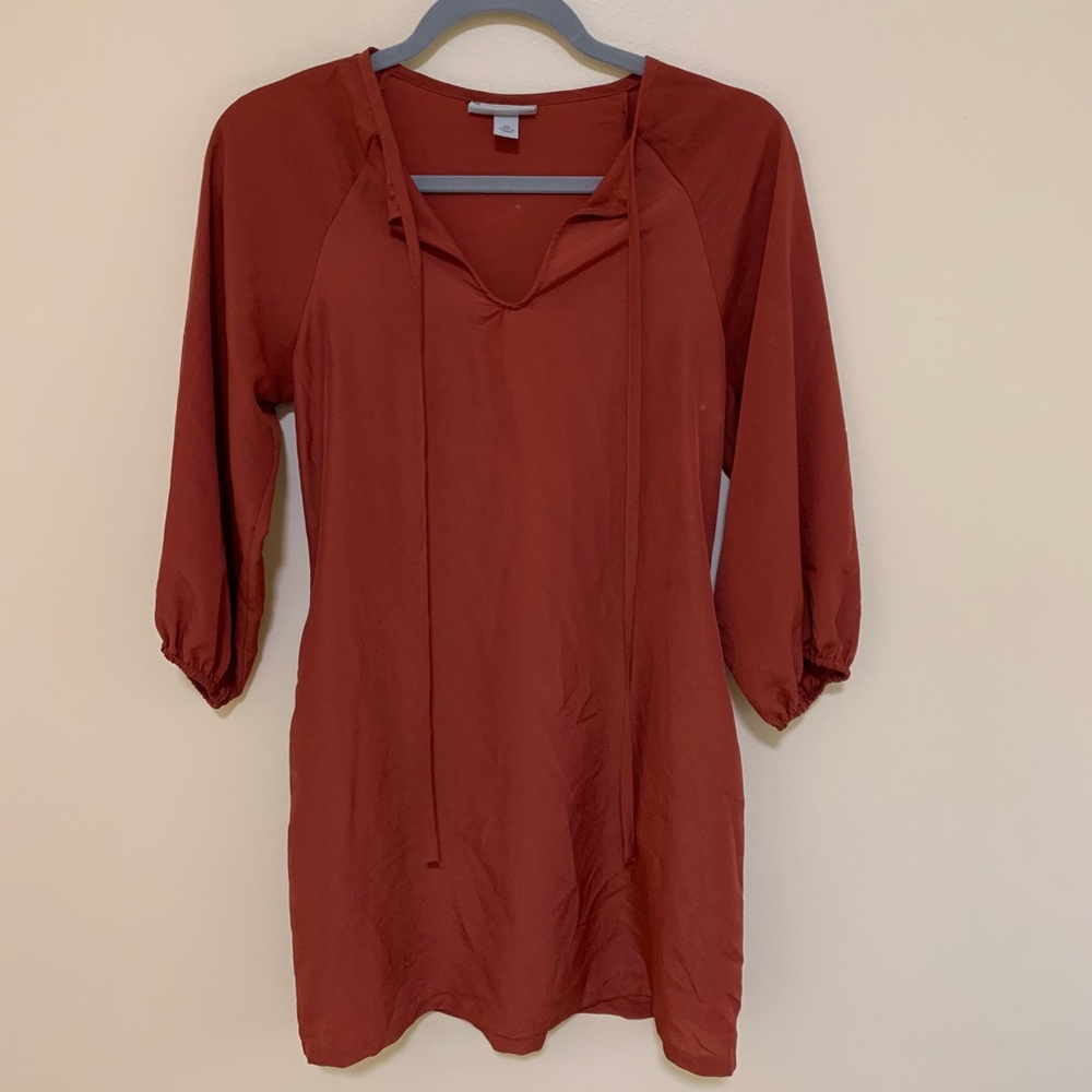 ♦️Tucker for target orange 3/4 sleeve blouse dress
